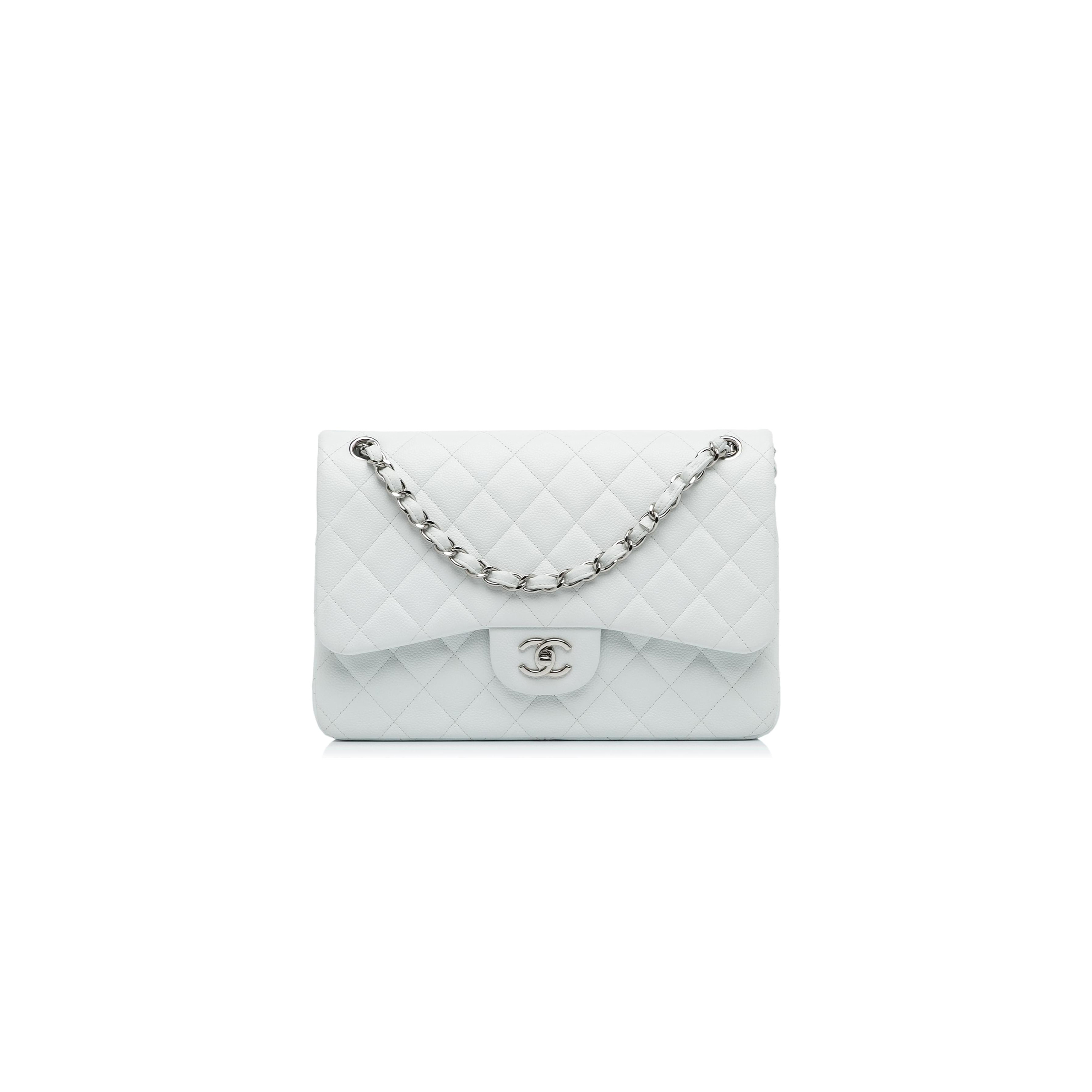 CHANEL QUILTED CAVIAR LEATHER CLASSIC JUMBO DOUBLE FLAP BAG 426506 (30*21*9cm)